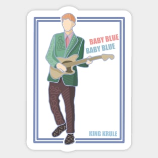 King Krule Baby Blue Retro Design Sticker